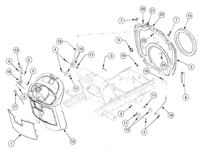 Part Location Diagram of 703-3108C-0637 Cub Cadet Bulkhead, Lower